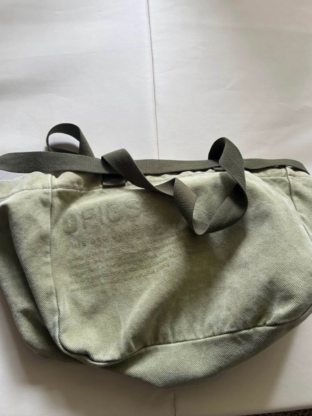 Figs Olive Green Canvas Tote for Nursing or nursing students